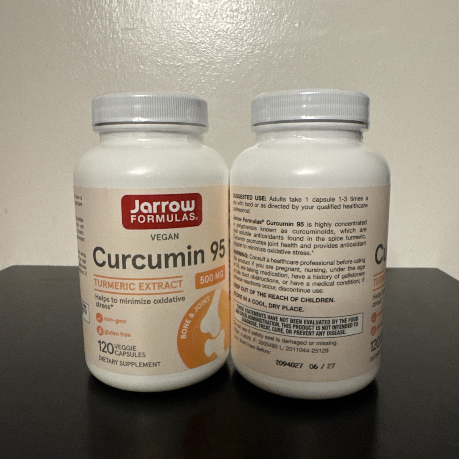 Jarrow Formulas Curcumin 95 Turmeric Extract 500 MG – 240 Veggie Capsules