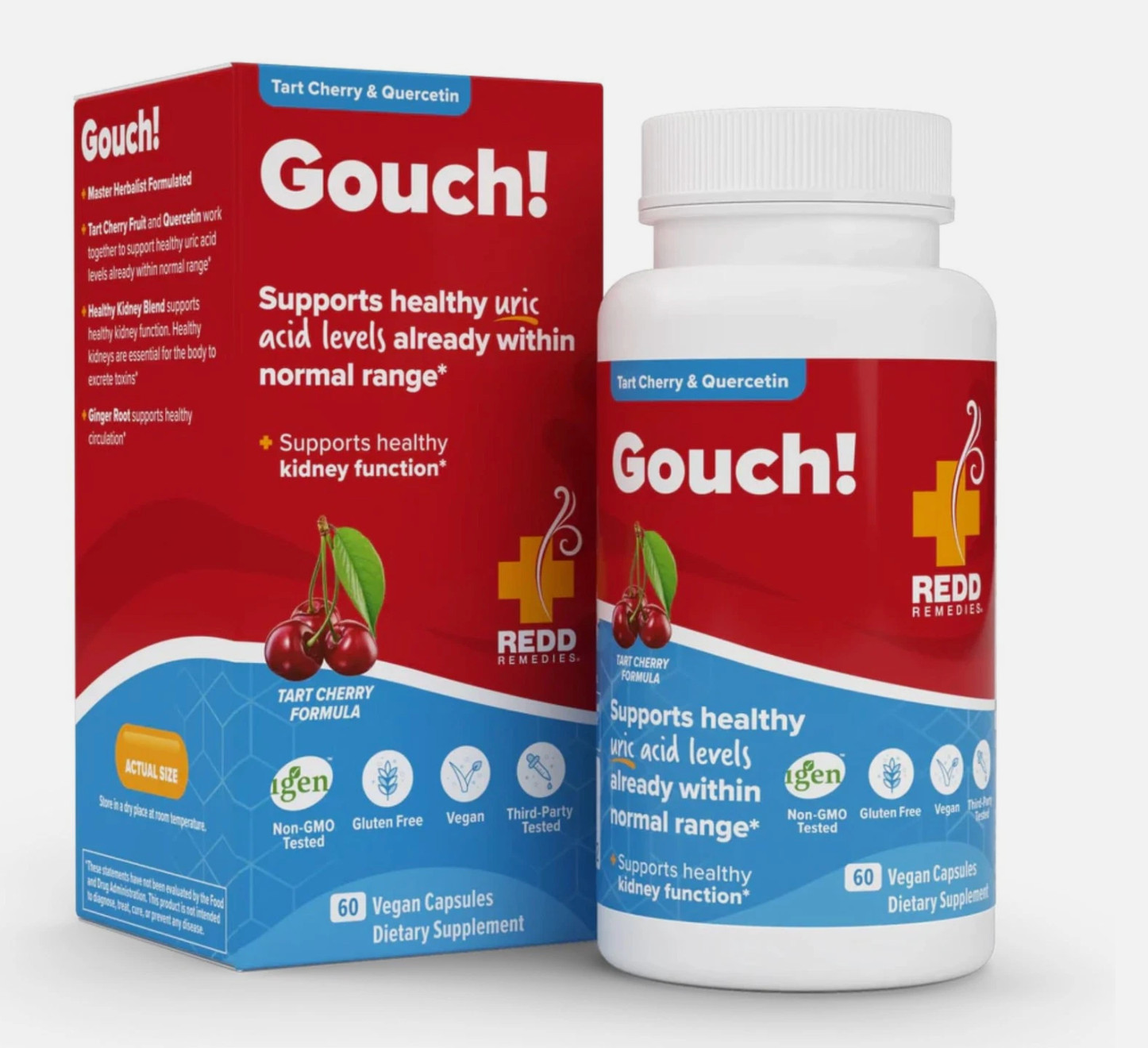 Redd Remedies Gouch Dietary Supplement Uric Acid Kidney Support 60 Caps 01/2028+