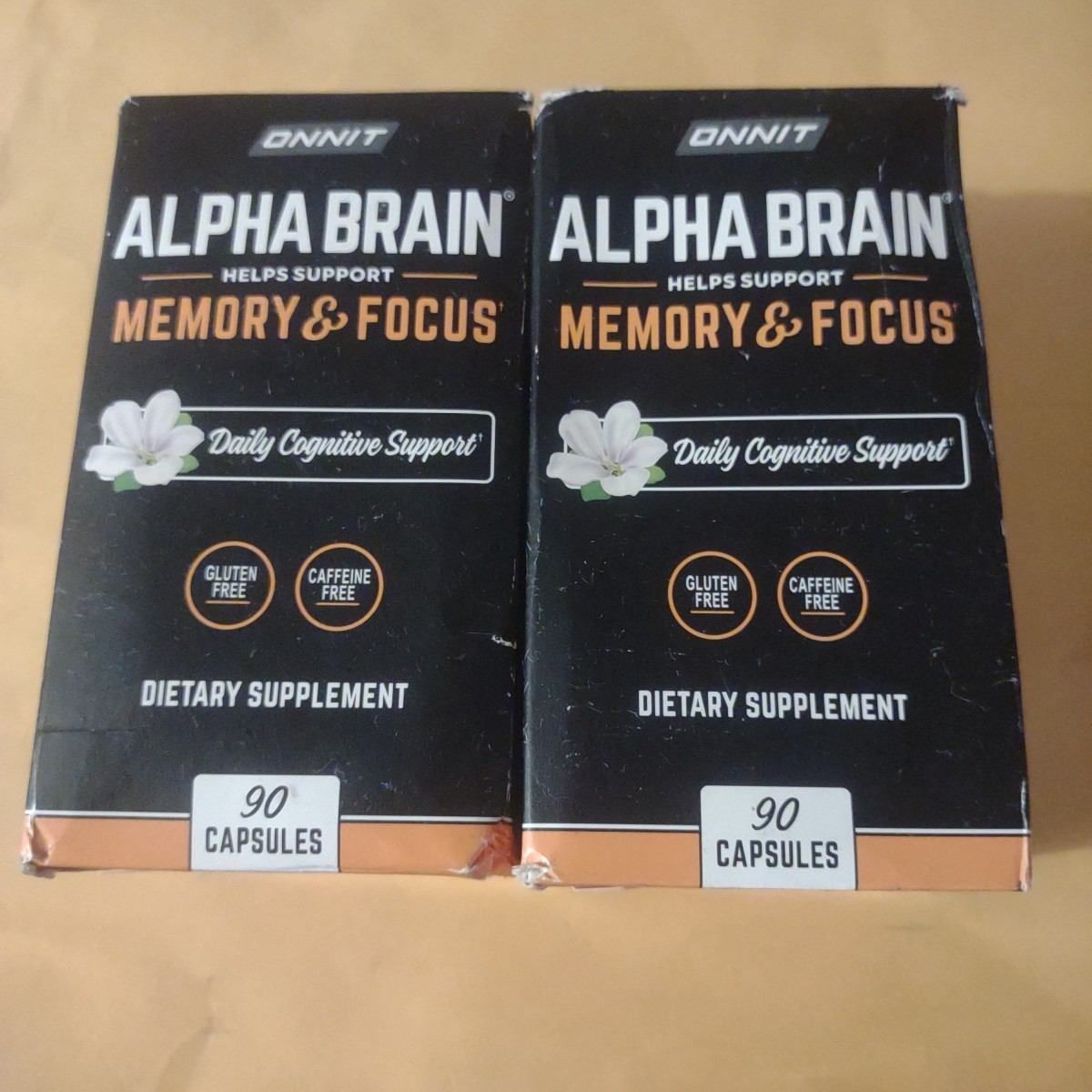 ALPHA BRAIN”2″GIANT BOTTLES Memory Focus Daily Cognitive Support (90 Capsules-X2