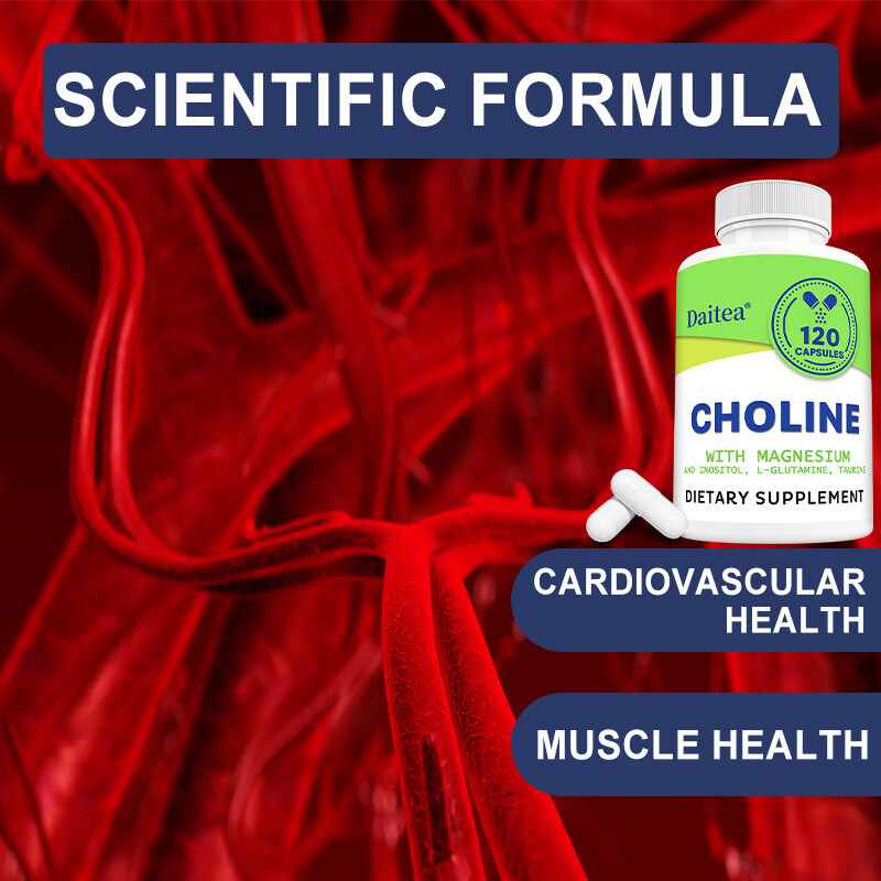 Choline Supplements 30 To 120 Capsules | Promotes Energy, Liver, Brain