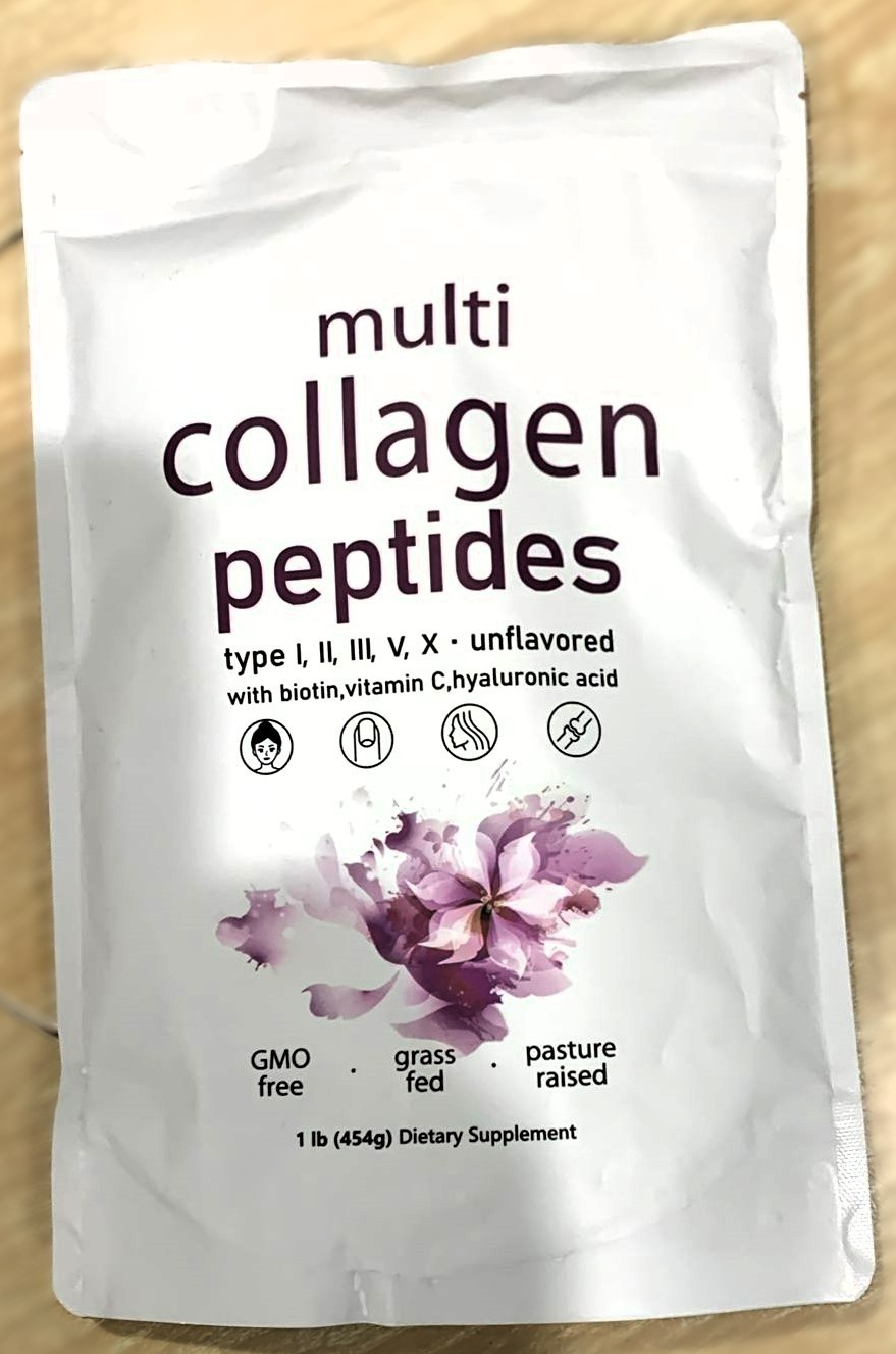 3 Pack Multi Collagen Peptides Powder 1 lb Hydrolyzed Protein Peptide Free Ship.