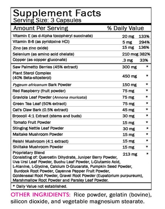 Daily Support – PROSTATE CAPSULES – Herbal Approach 3Bot 180Caps