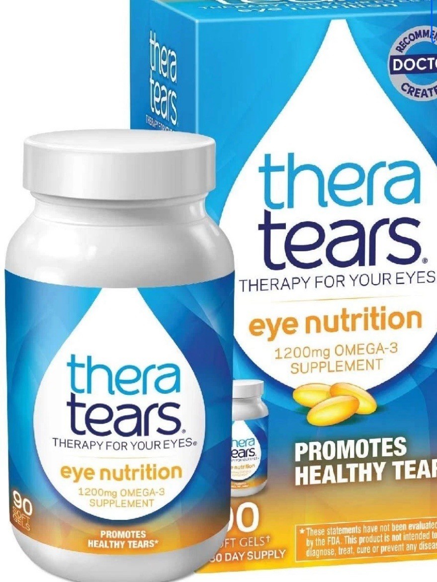 Thera Tears Eye Nutrition Therapy Omega-3 Supplement Softgels 1200mg 90 Count