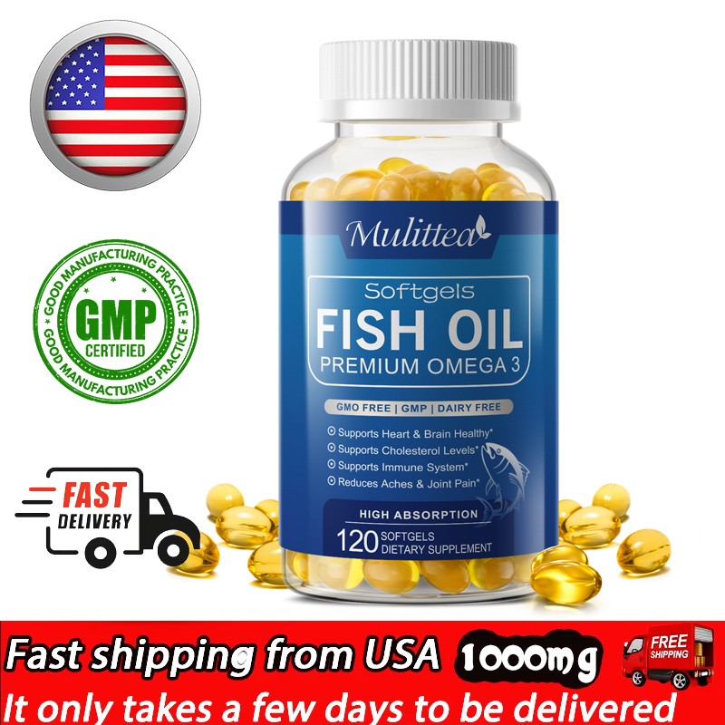 Triple Strength Fish Oil 120ct | 1000mg EPA DHA Heart Brain & Joint Support