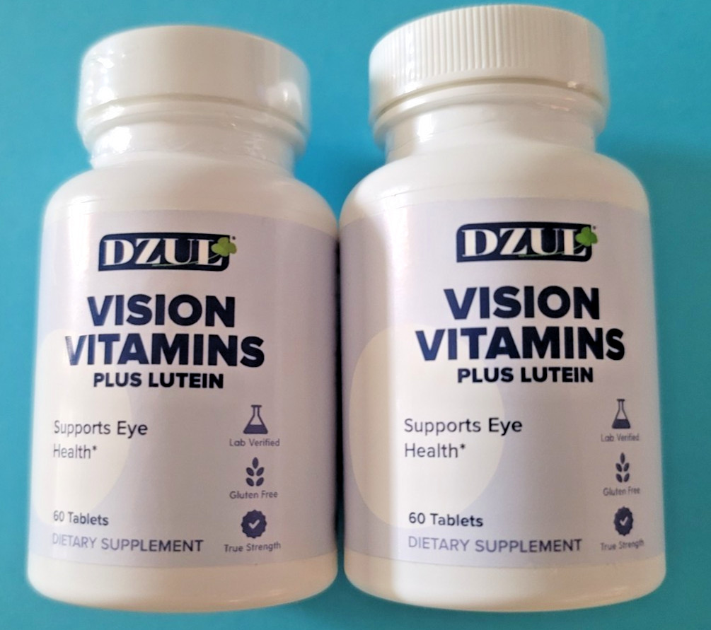 2 DZUL Vision Vitamins Plus Lutein, 60 Tablets Each EXP 08/28 – 10/28