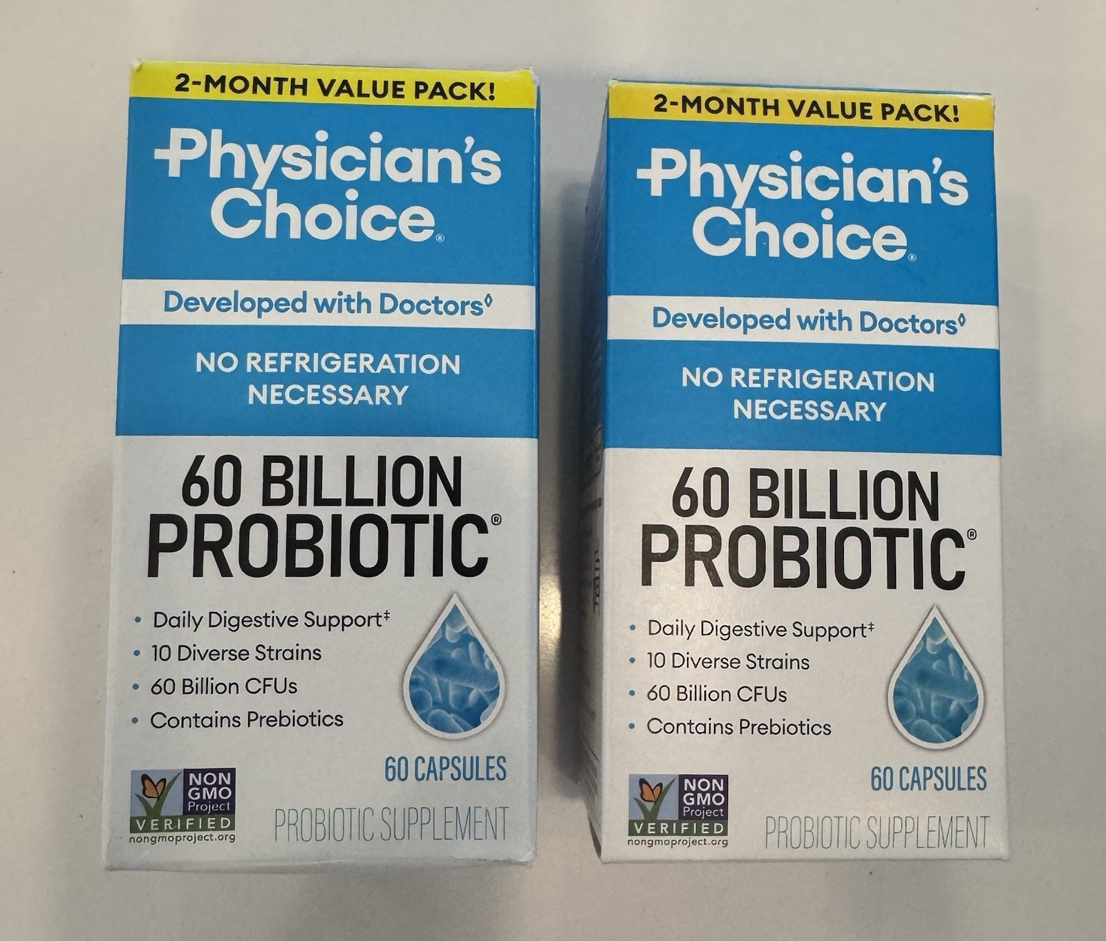 Lot Of 2. Physician’s Choice 094-02-0231 Probiotic Supplement Capsule – 30 Caps