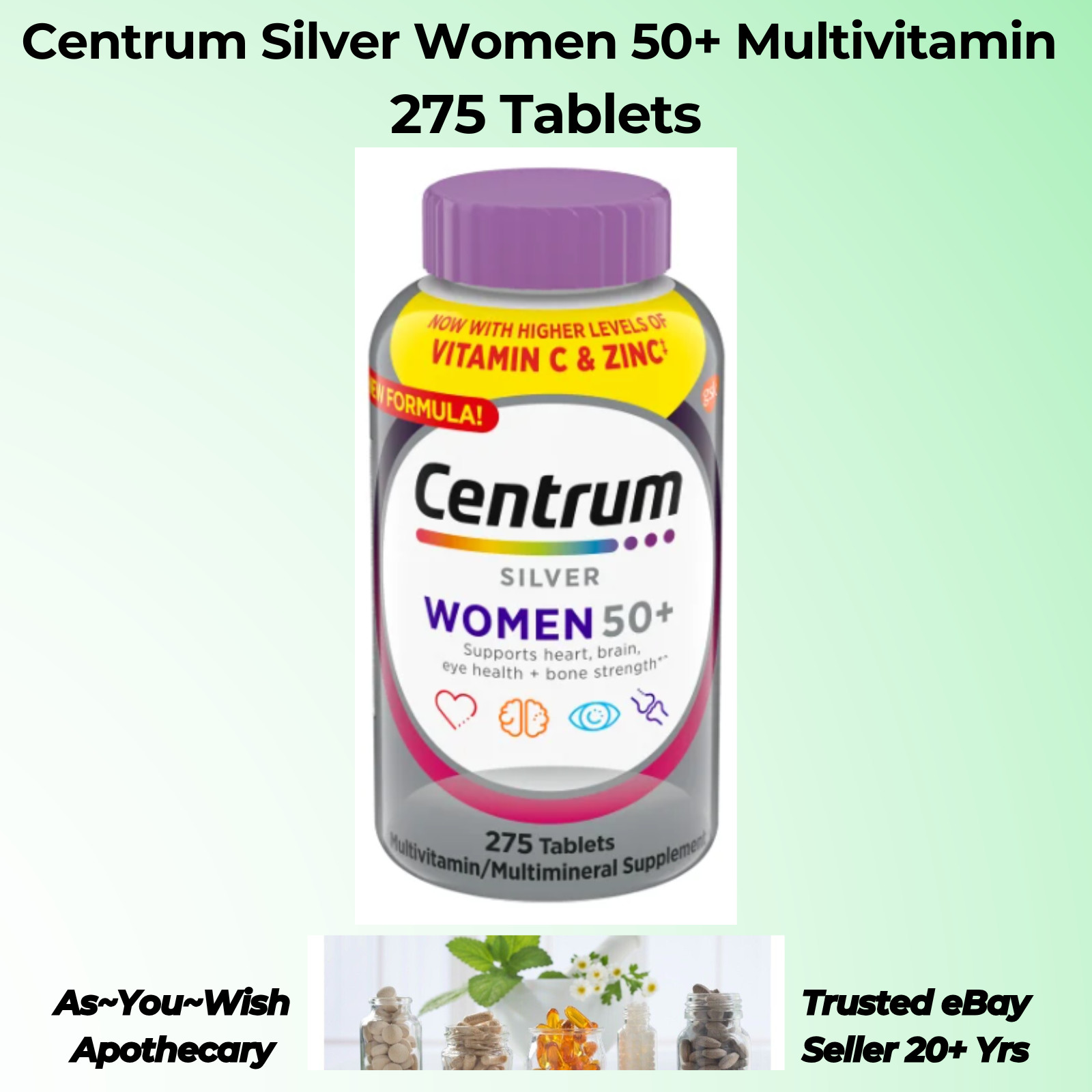 Centrum Silver Women 50 Plus 275 Tablets Exp 09/2026 Immune Support Multivitamin