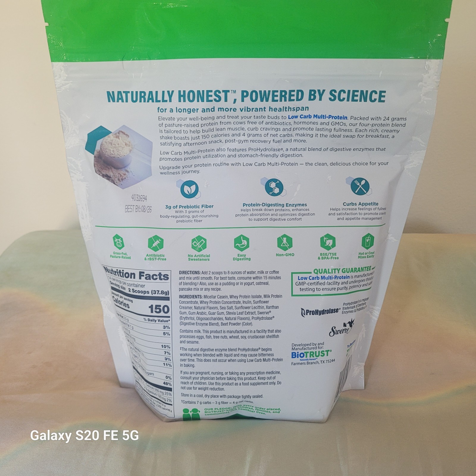 Low Carb, Multi Protein, Strawberry Banana, 1.16 lb (529 g)