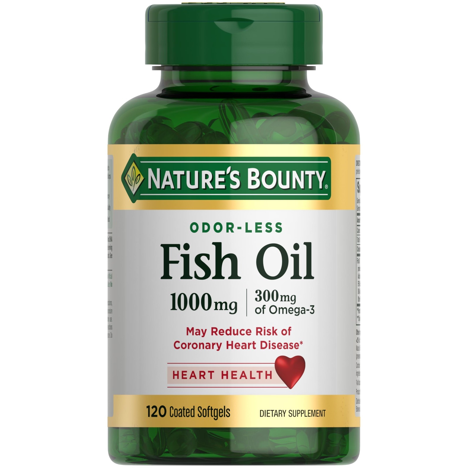 Fish Oil 300mg Omega-3, 120 Softgels 120 Count (Pack of 1)Dietary Supplement