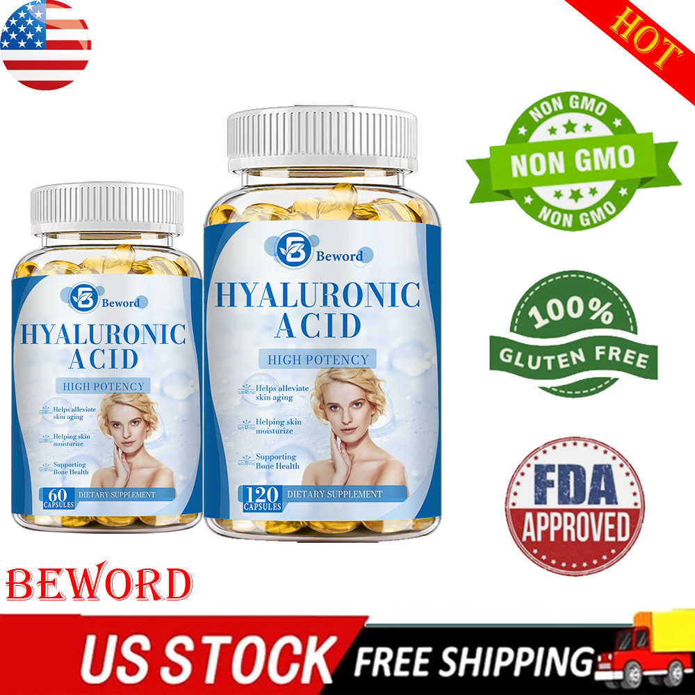 Hyaluronic Acid Anti Aging Hydrating Capsules Wrinkles Fine Lines Joint Health