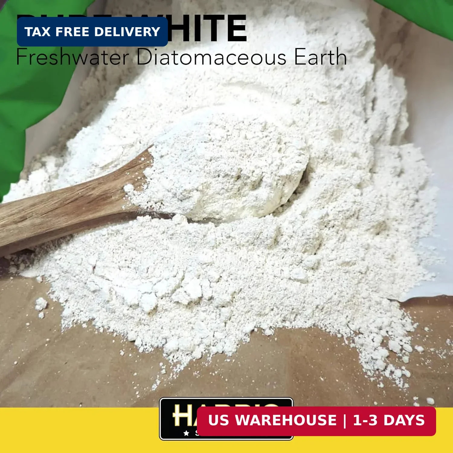 HARRIS Diatomaceous Earth Food Grade, Half Pound with Easy Application Puffer Ti