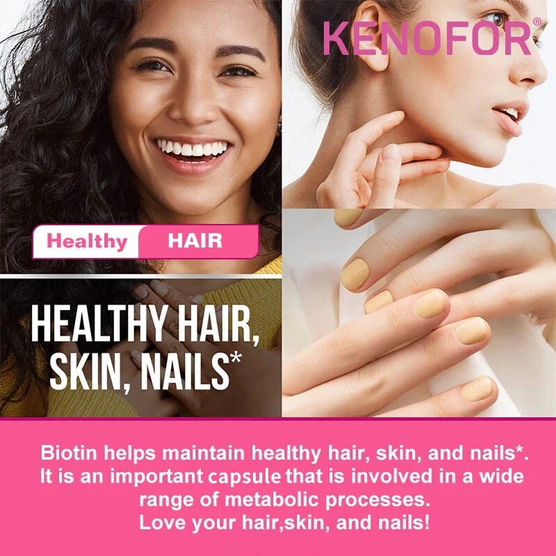 Biotin 10,000 mg – Enhanced hair, nail and skin health support 120 capsules