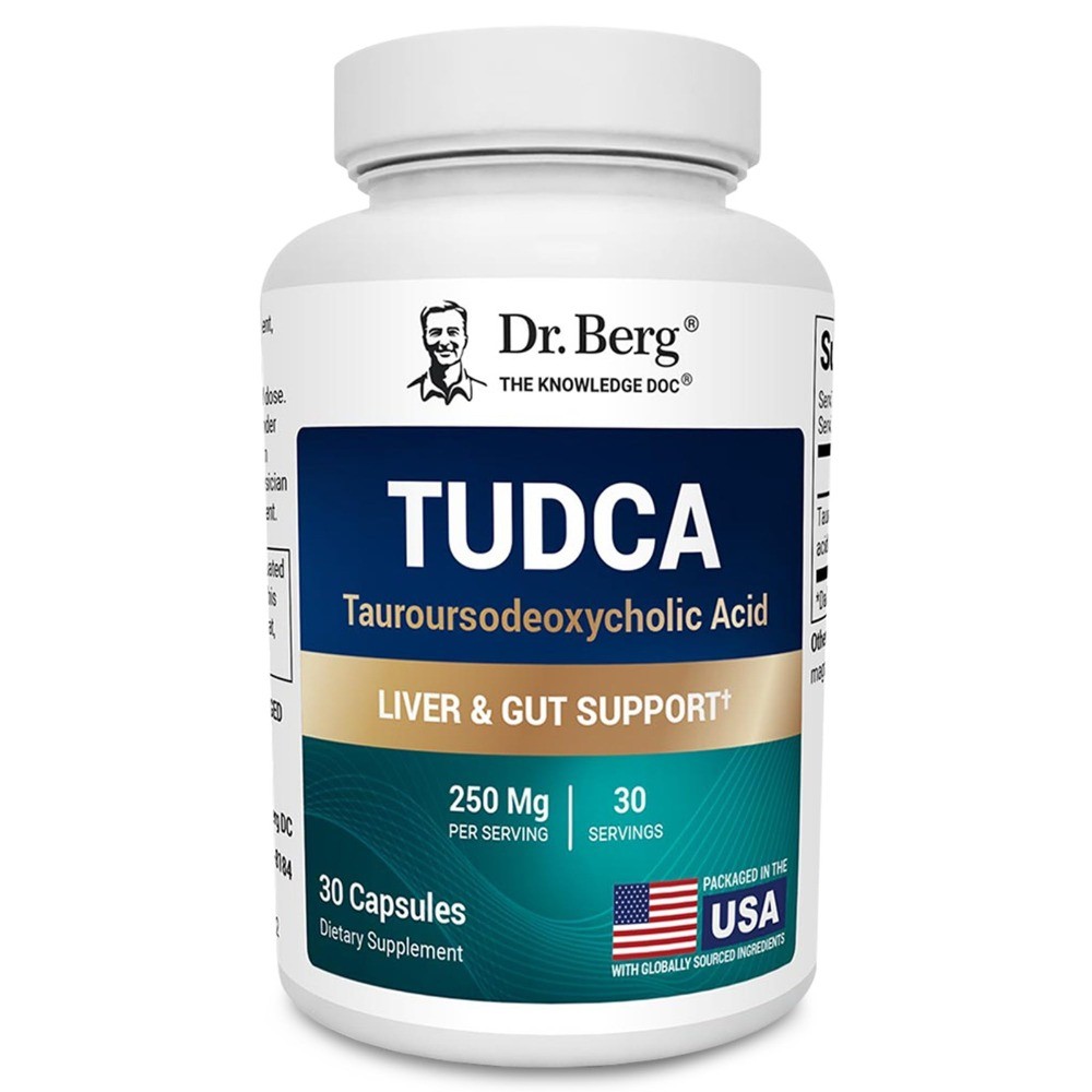 Dr. Berg TUDCA Supplement Tauroursodeoxycholic Acid Powerful Formula 30 capsules