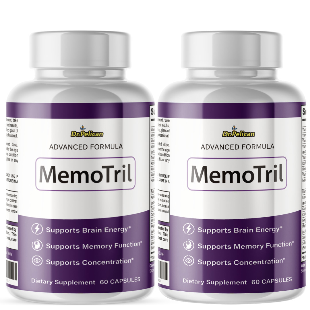 Memotril- Brain Support- 2 Bottles- 120 Capsules