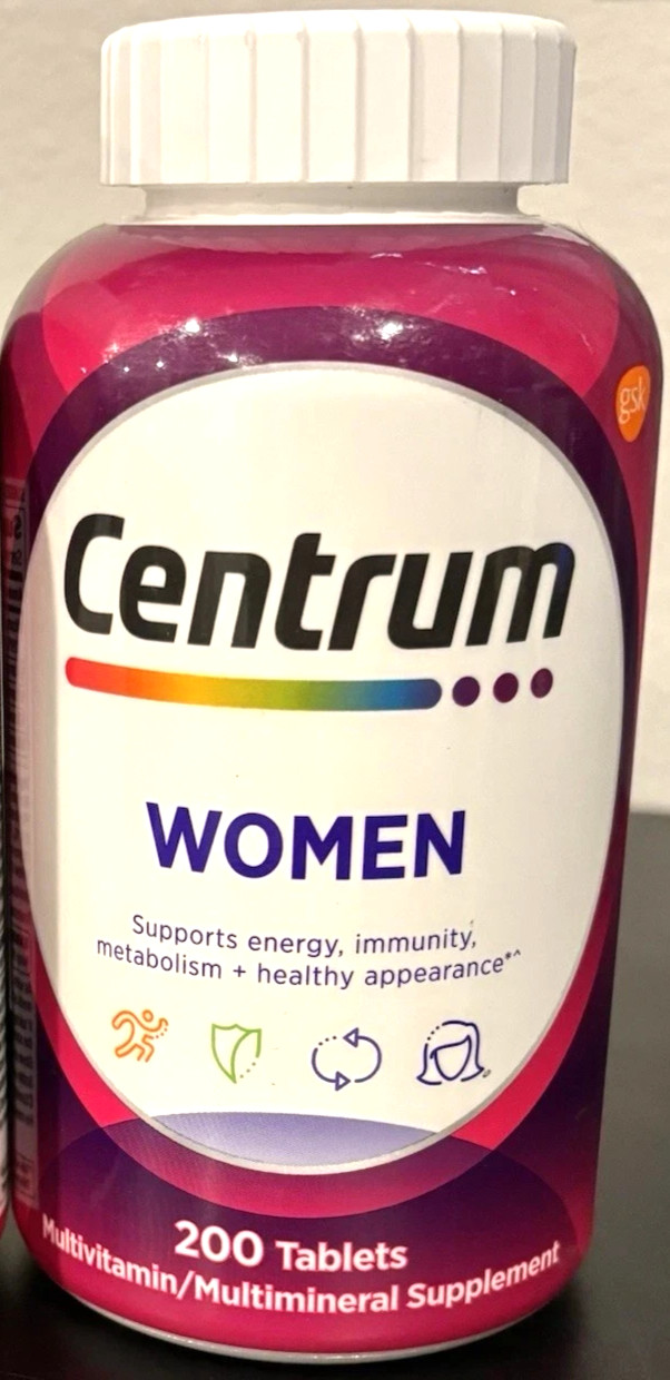 Centrum Multivitamin/Multimineral for Women – 200 Tablets *EXP 07/2026*