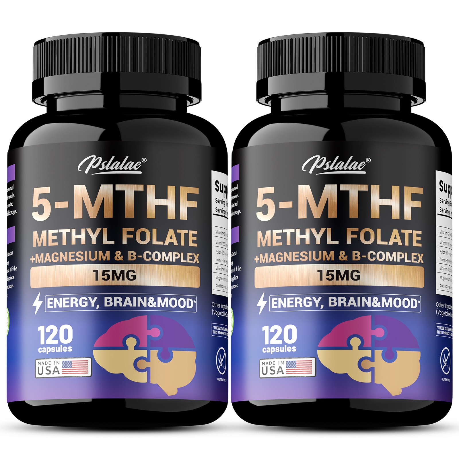 5-MTHF Methylfolate 120pcs – Energy, Brain and Mood Support, Enhances Memory