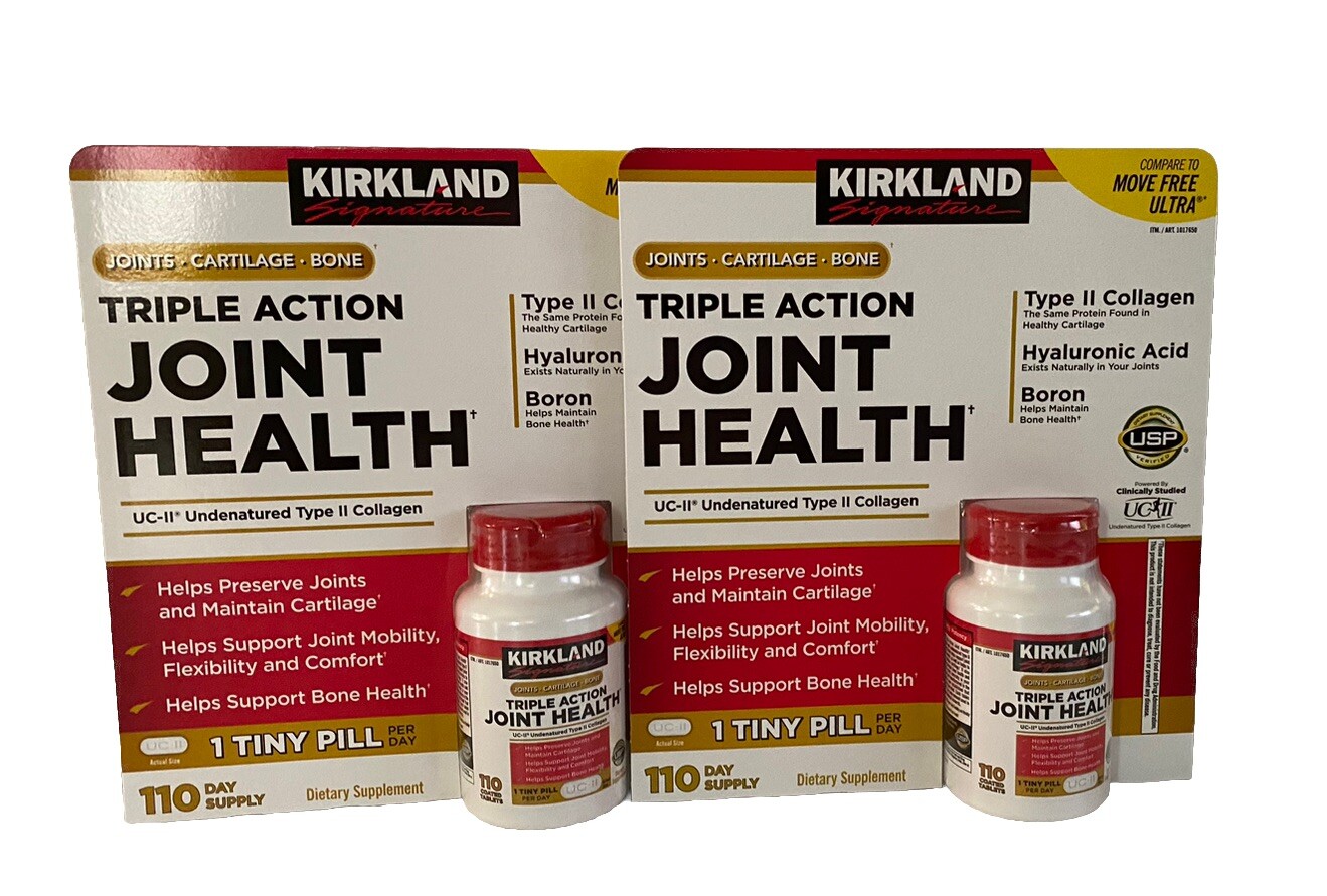 2 Packs Kirkland Triple Action Joint Health 110 Tablets Each 220 Tablets Total