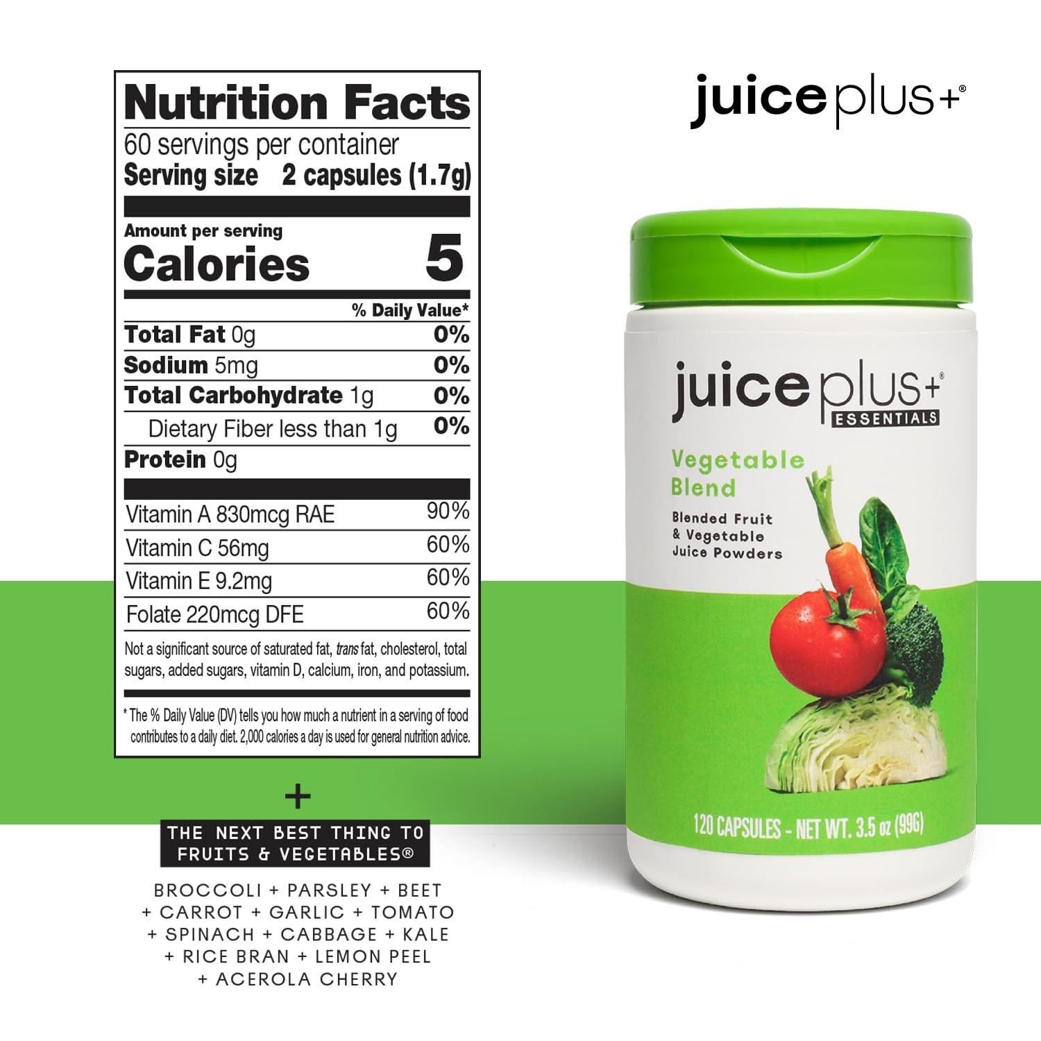 JuicePlus+ Fruit Vegetable & Berry Blend Nutrient-Packed Ingredients For Hear…