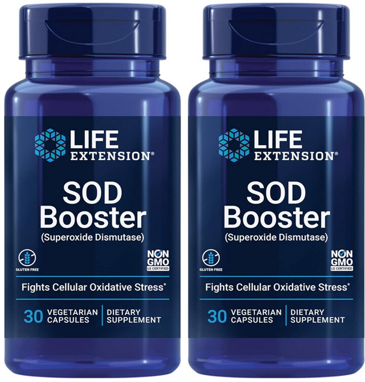 SOD BOOSTER SUPEROXIDE DISMUTASE ANTIOXIDANT 60 Cap LIFE EXTENSION