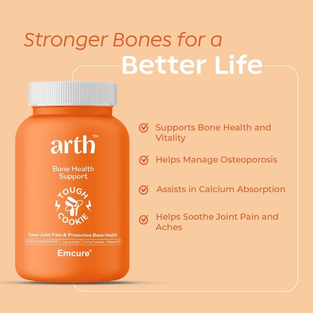 ARTH Coral Calcium 1000mg + D3 60 Tabs Bone Joint Support