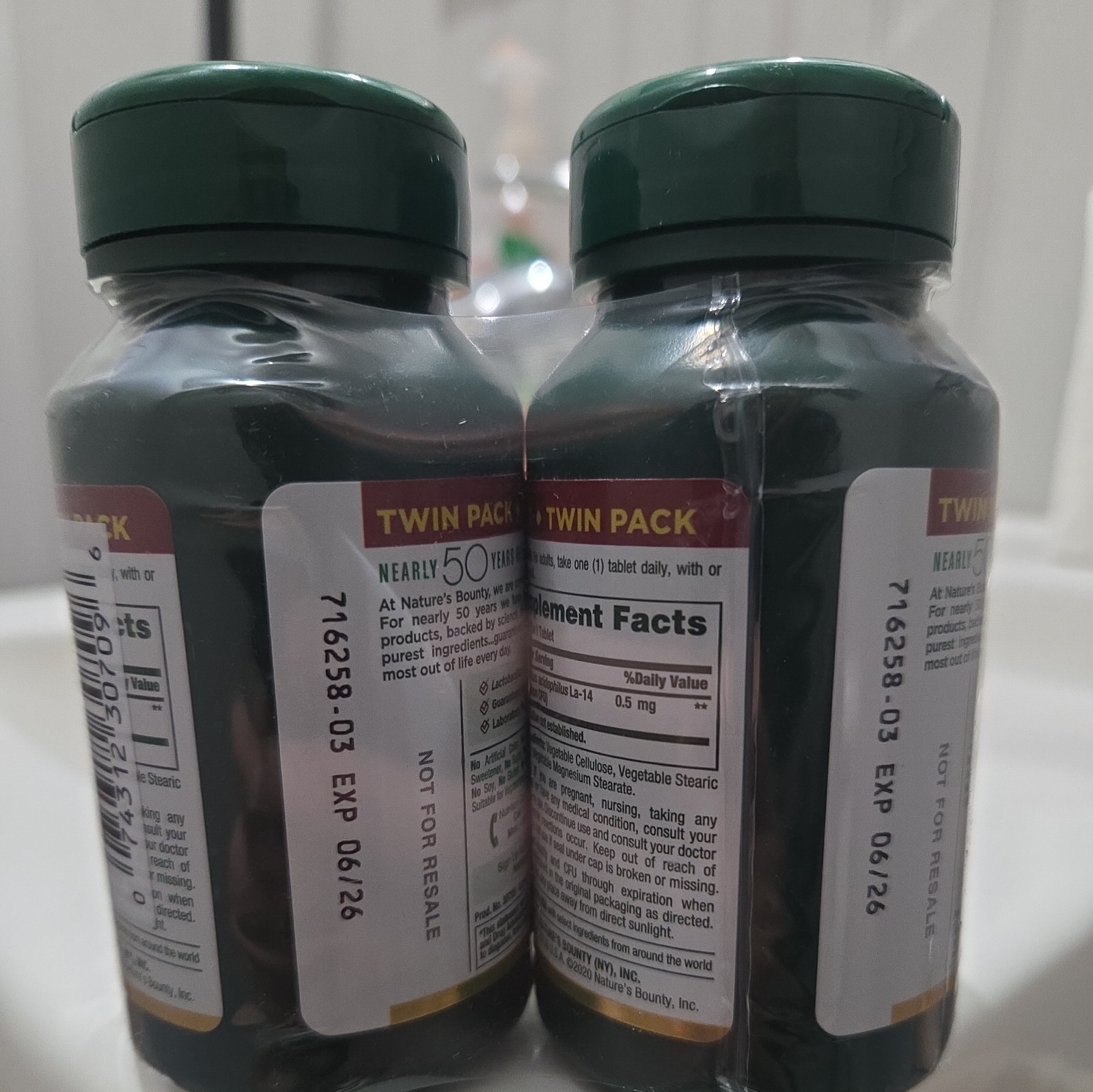 4 Pack Probiotic Acidophilus 100 Million Cfu 400 Tabs (4×100) Vegetarian 2026
