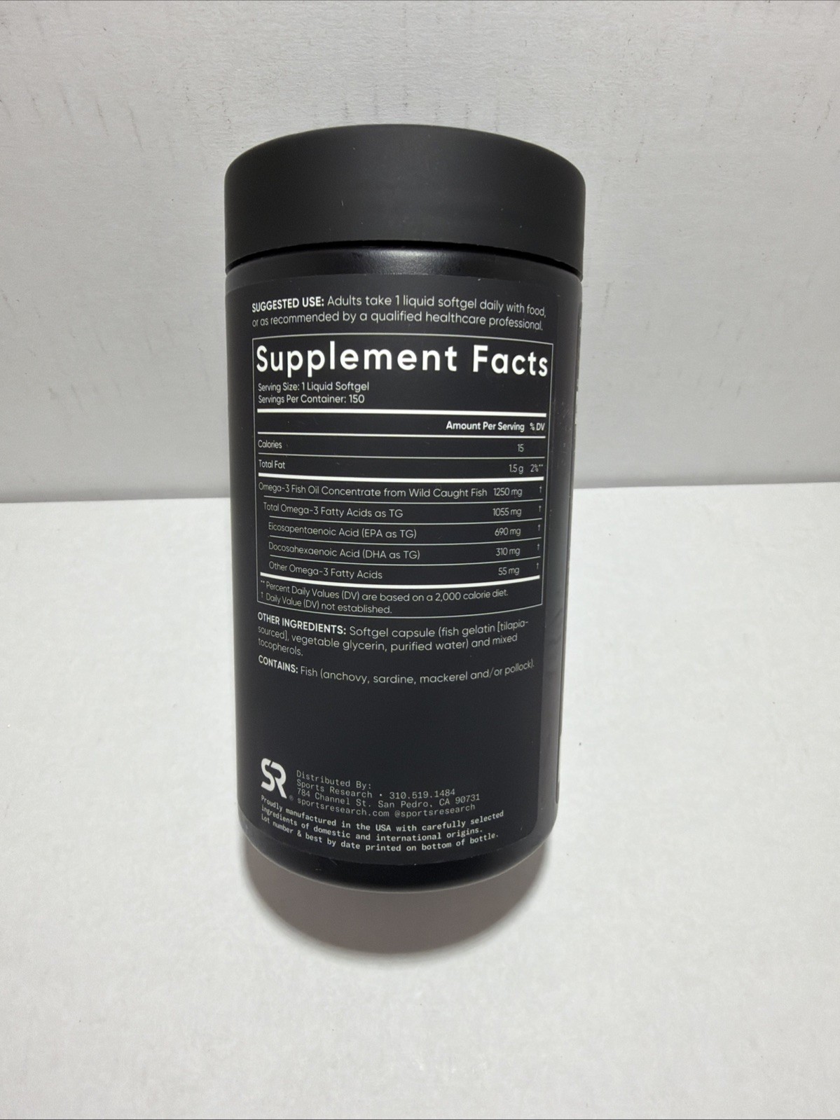Sports Research Triple Strength Omega-3 Fish Oil, 150 Fish Softgels