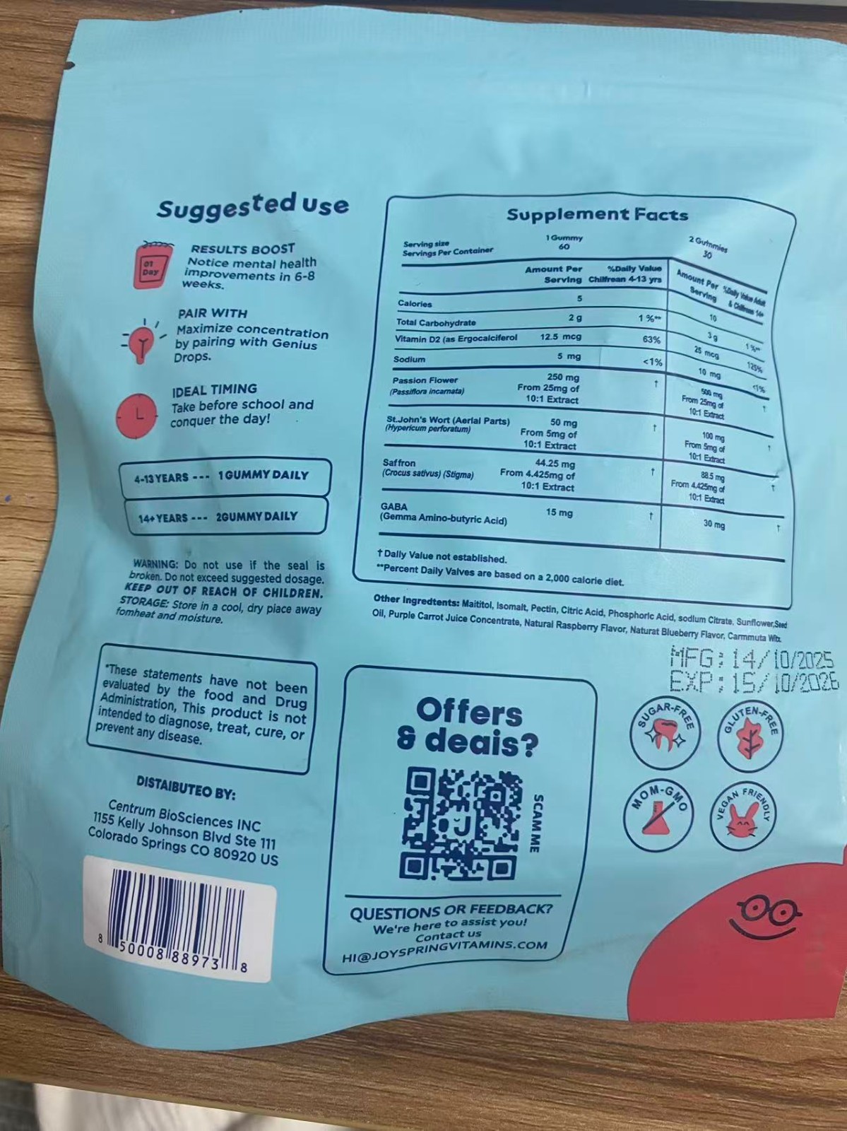 JoySpring Saffron Gummies – Plant-Based Saffron Formula for Daily Wellness