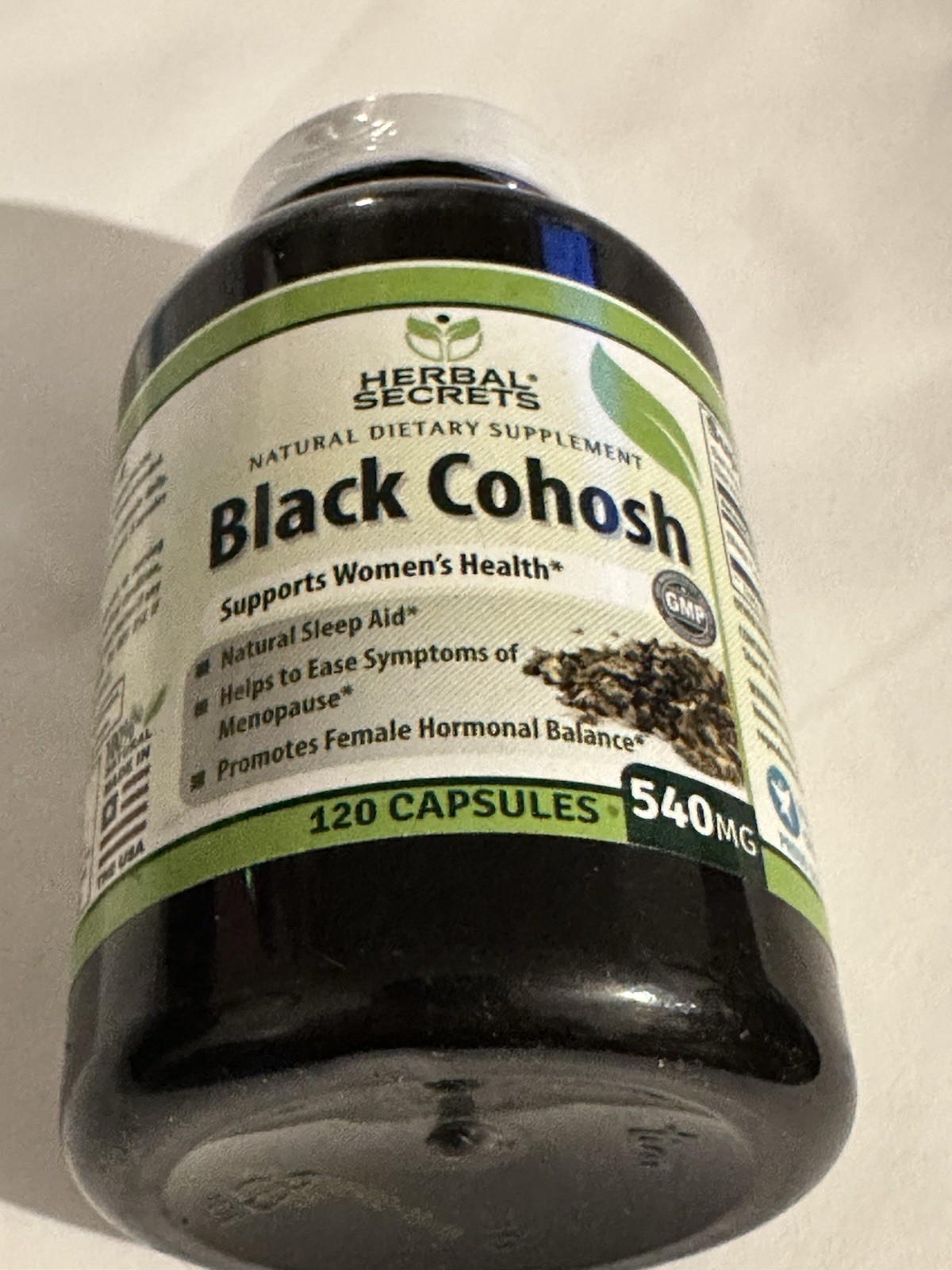 Herbal Secrets Black Cohosh Root Herbal Menopausal Support 540mg 120 capsules