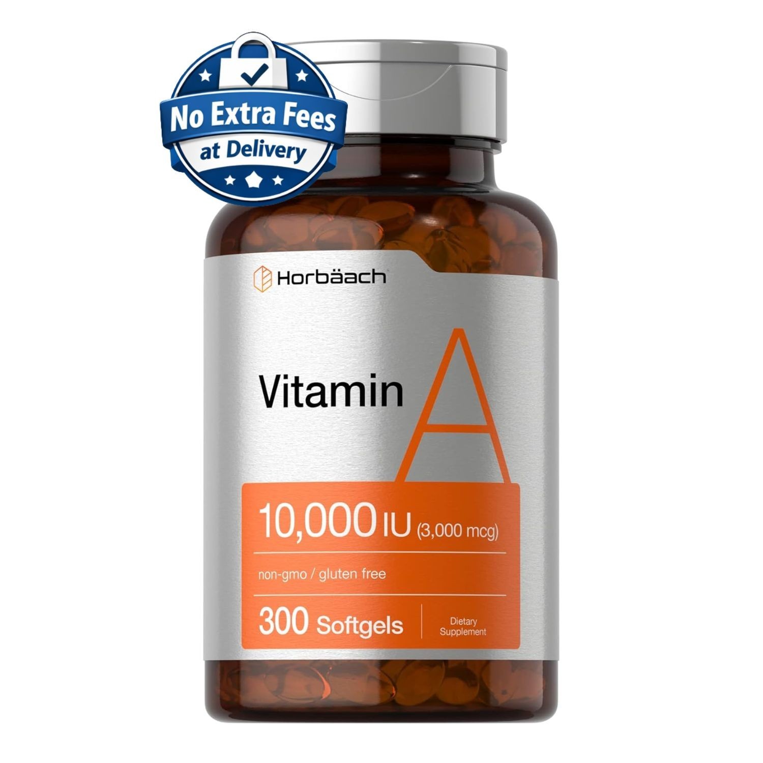 Vitamina A 10000 UI Cápsulas Blandas | 300 unidades | Suministro para 10 Meses