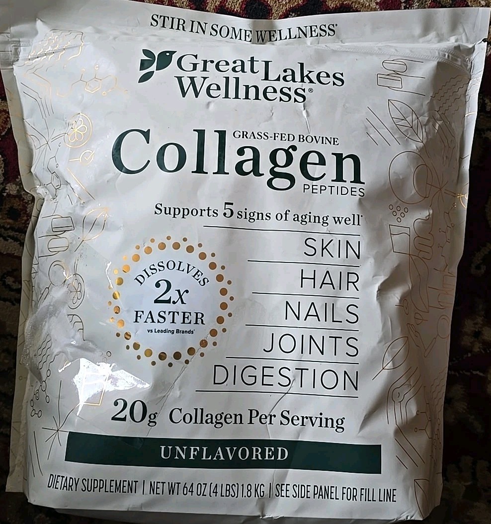 Grass-Fed Bovine Collagen Peptides, Unflavored, 64 oz (1.8 kg)