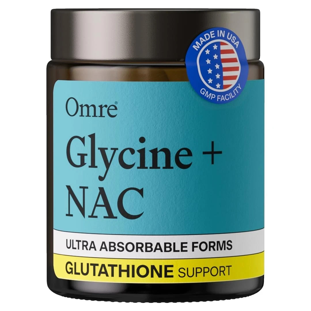 OMRE Glycine 1000mg + NAC Supplement 500mg— Amino Acid Formula for Antioxida…