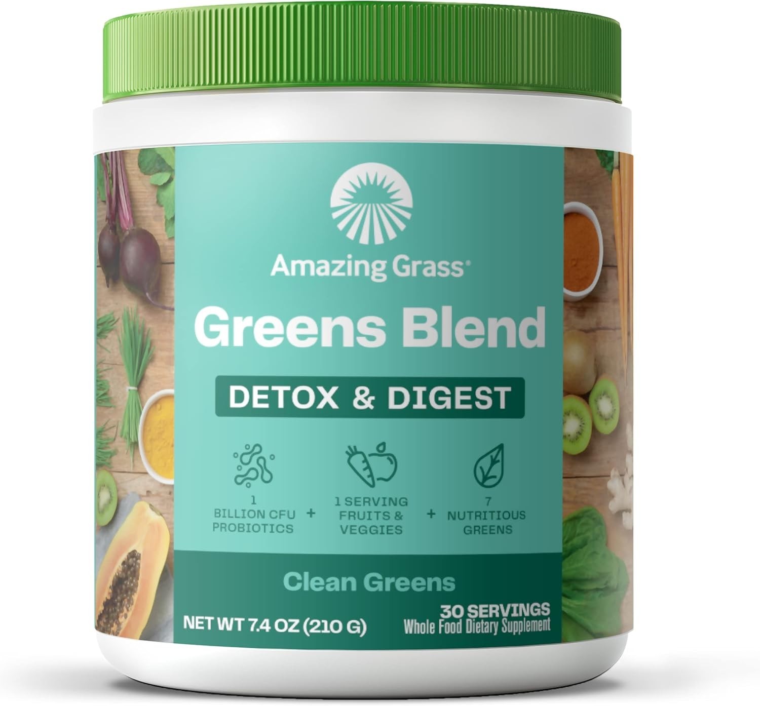 Amazing Grass Alkalize Detox Greens Powder Organic Probiotic Cleanse
