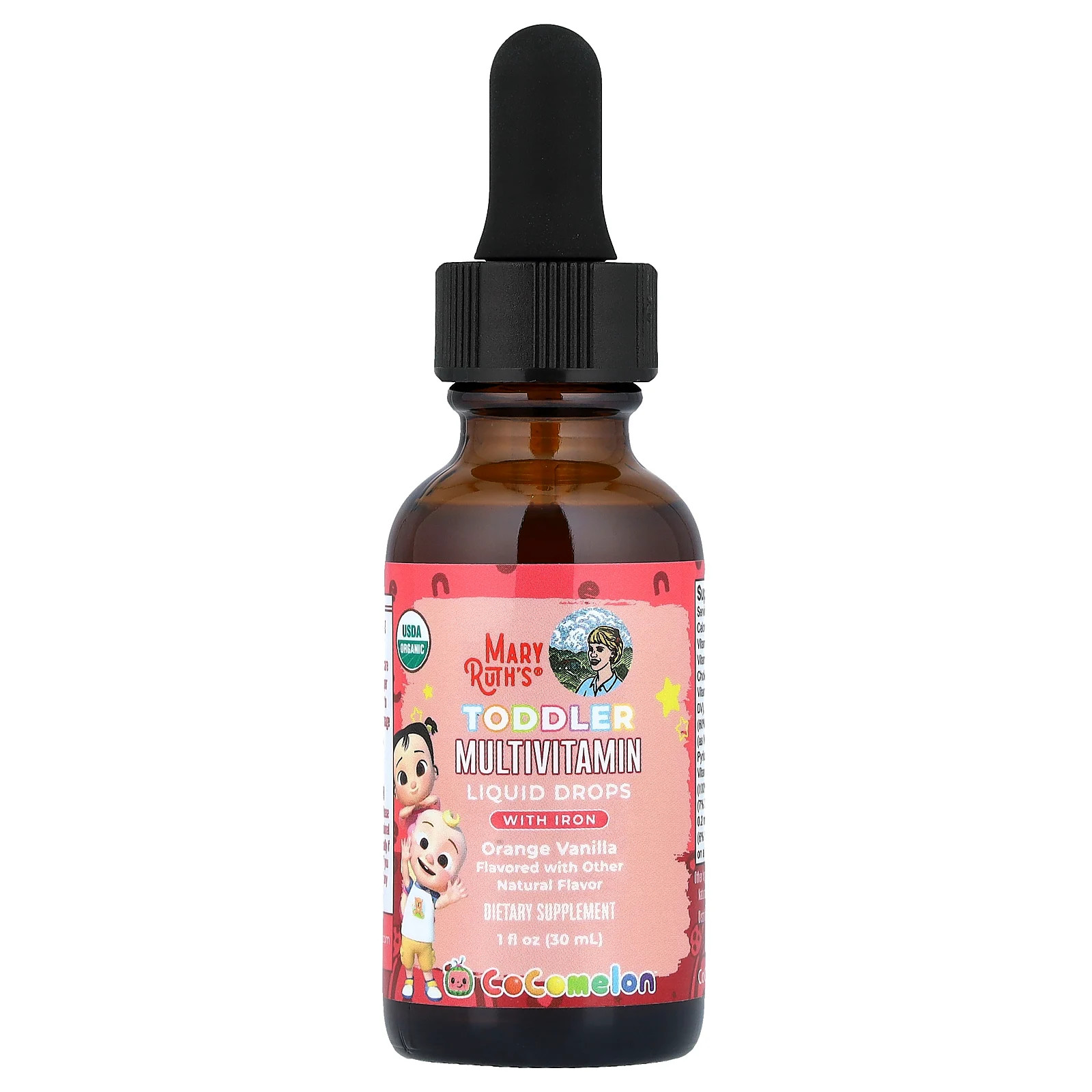 Cocomelon, Toddler Multivitamin, Liquid Drops With Iron, 1 – 3 Years, Orange