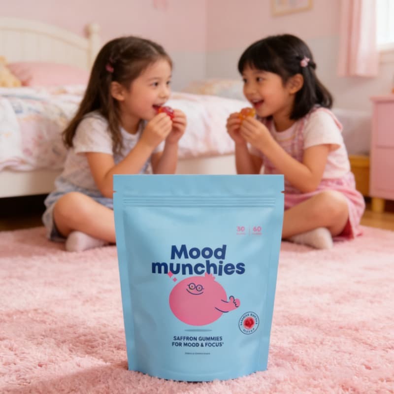 Saffron Gummies – Mood Balance Dietary Supplement 60pcs for Kids & Focus