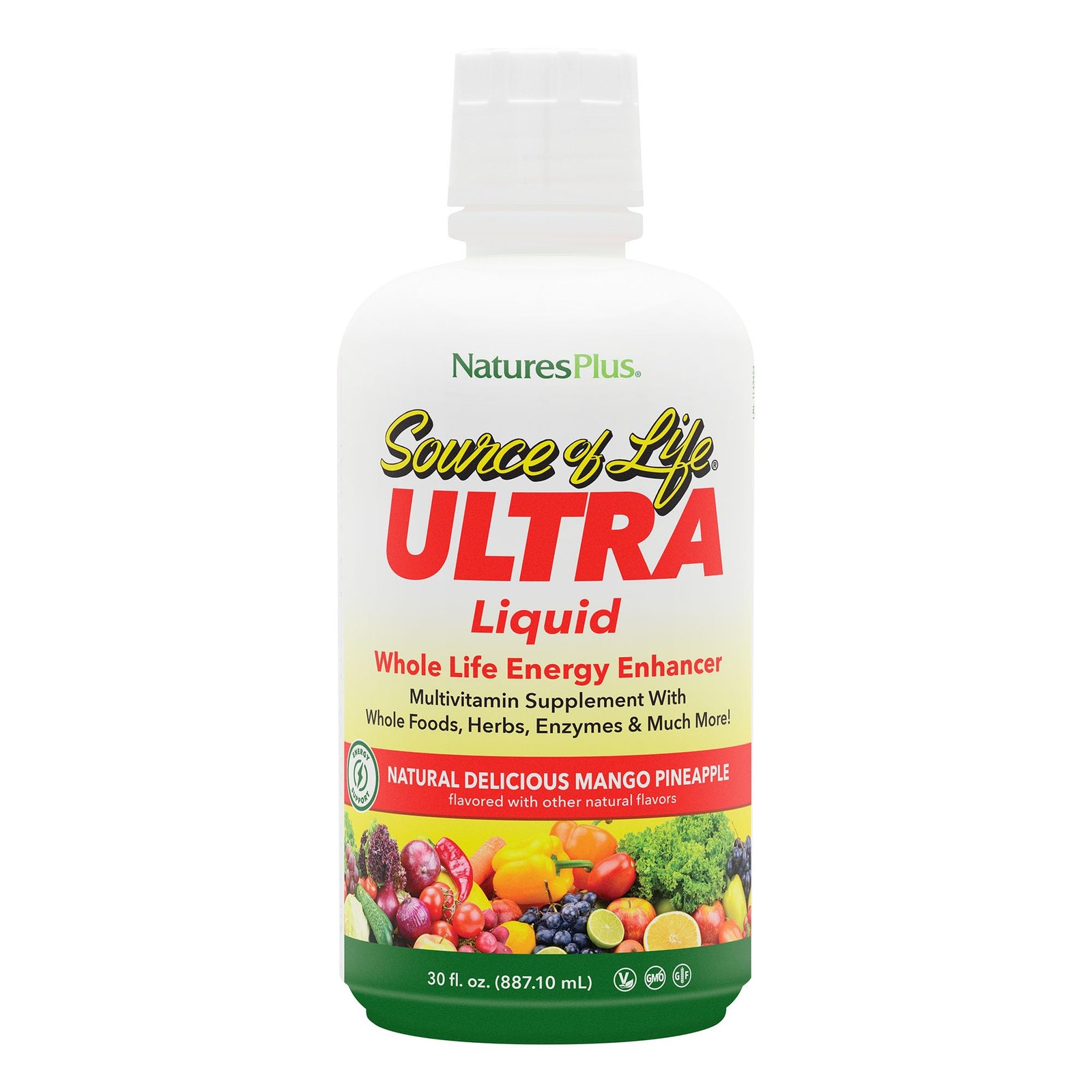 NaturesPlus Ultra Source of Life Liquid Mango Pineapple Multivitamin 30 fl oz
