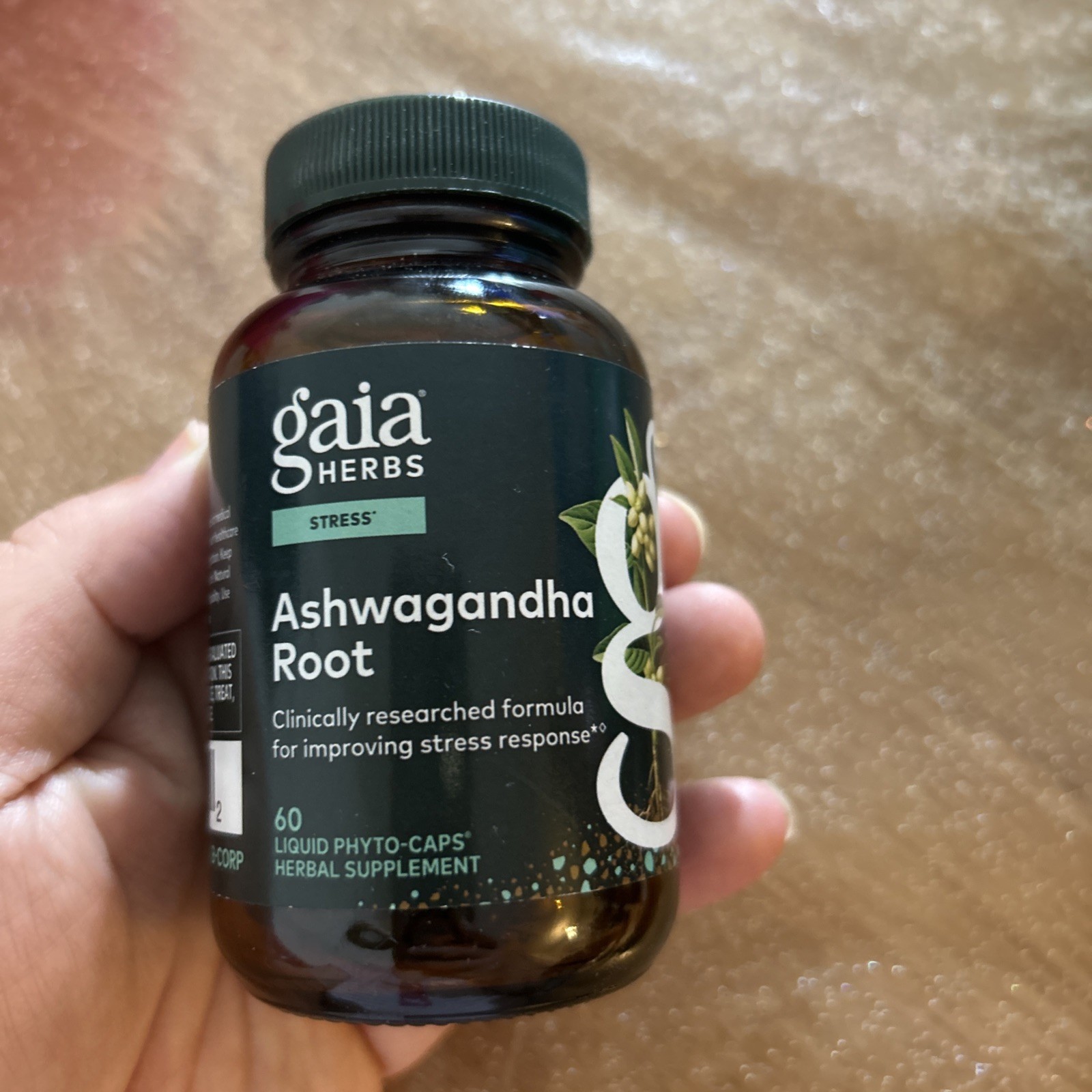 Gaia Herbs Ashwagandha Root 60 Liquid Phyto-Caps Stress Support Supplement NEW