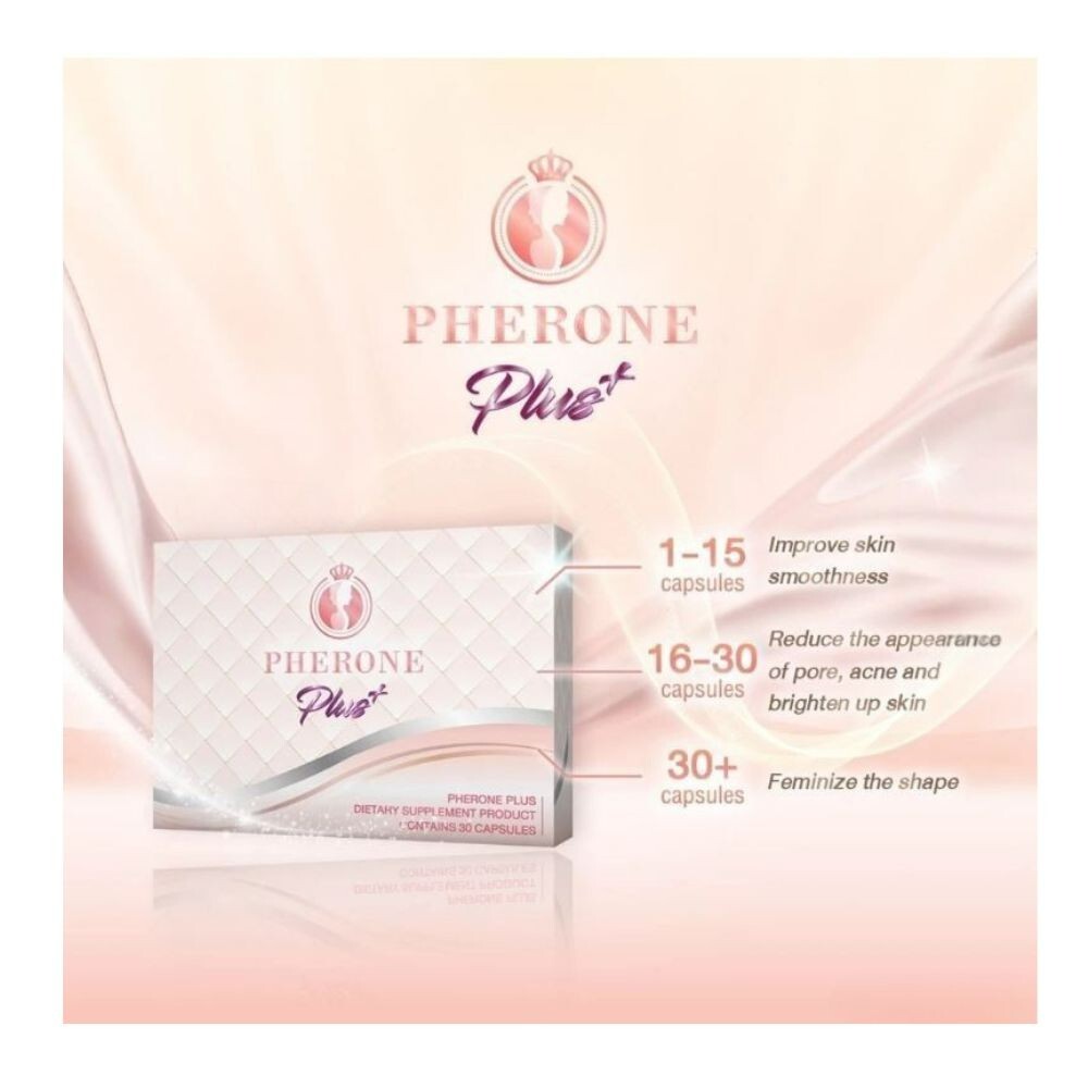 PHERONE PLUS 30 capsules skin supplement anti-aging Reduce Acne Clear skin aura