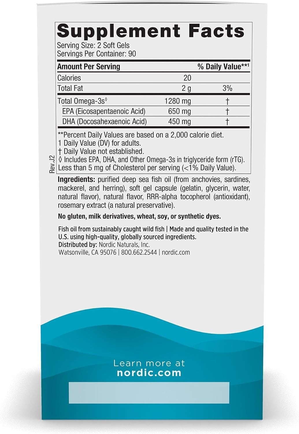 FOR 1 Nordic Naturals Ultimate Omega 180 Soft Gels Each Exp2027+ 1280mg Lemon