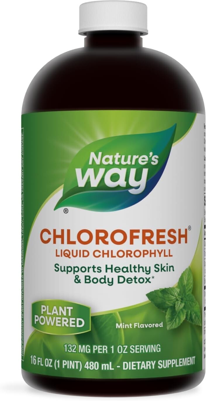 Nature’s Way Chlorofresh, Liquid Chlorophyll, Healthy Skin & Body Detox 16 Fl Oz