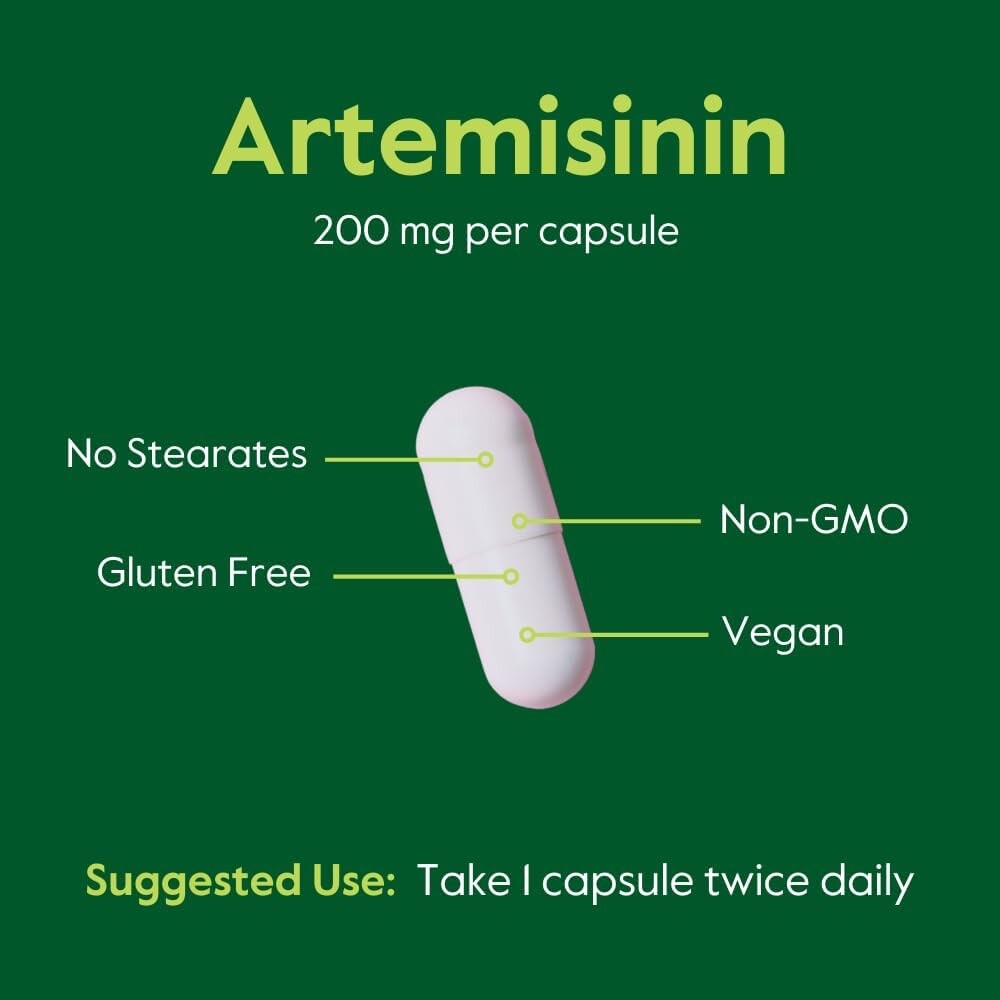 Bestvite Artemisinin 200mg (60 Vegetarian Capsules)-No Stearates- No Flow Agents