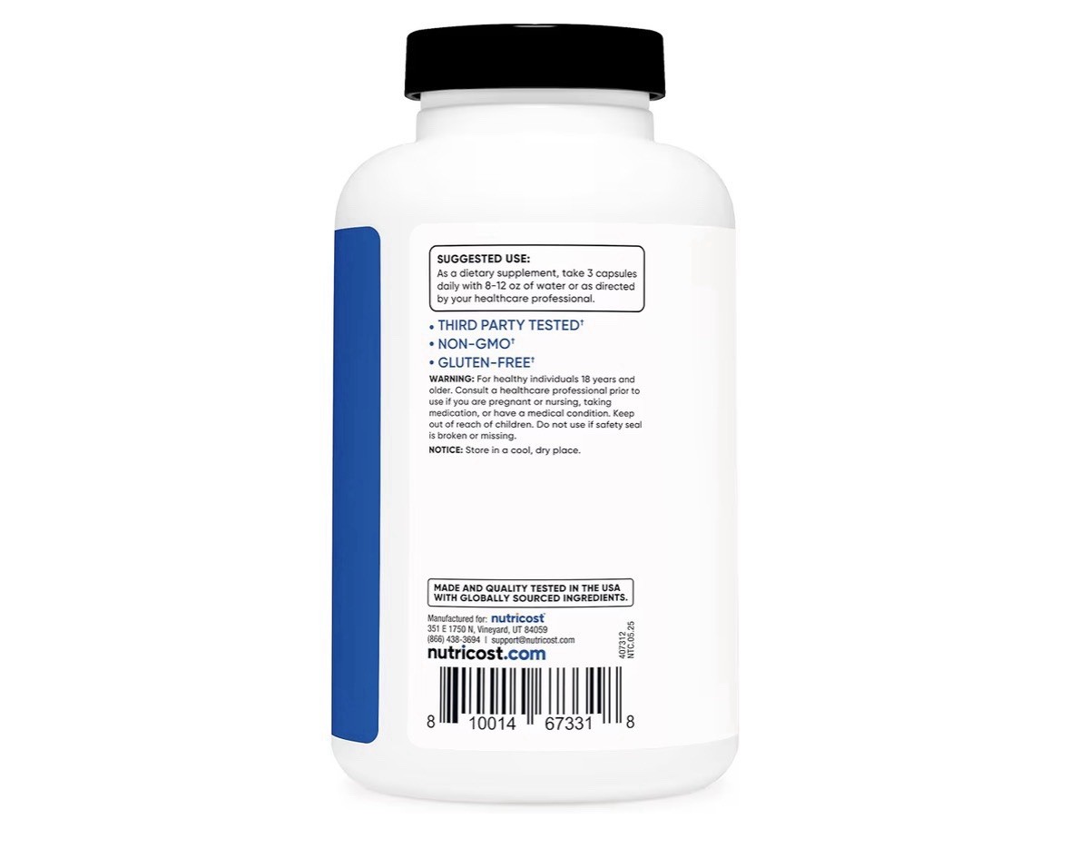 Nutricost Nitric Oxide Booster 2250mg, 180 Capsules – 750mg – 60 Servings