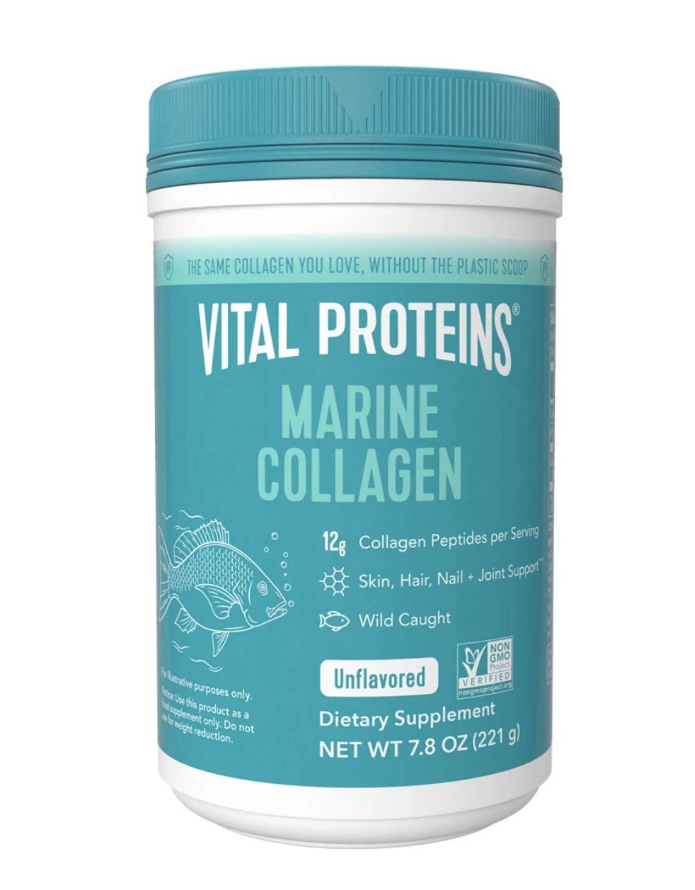 Vital Proteins Marine Collagen Peptides Dietary Supplement Unflavored 7.8oz