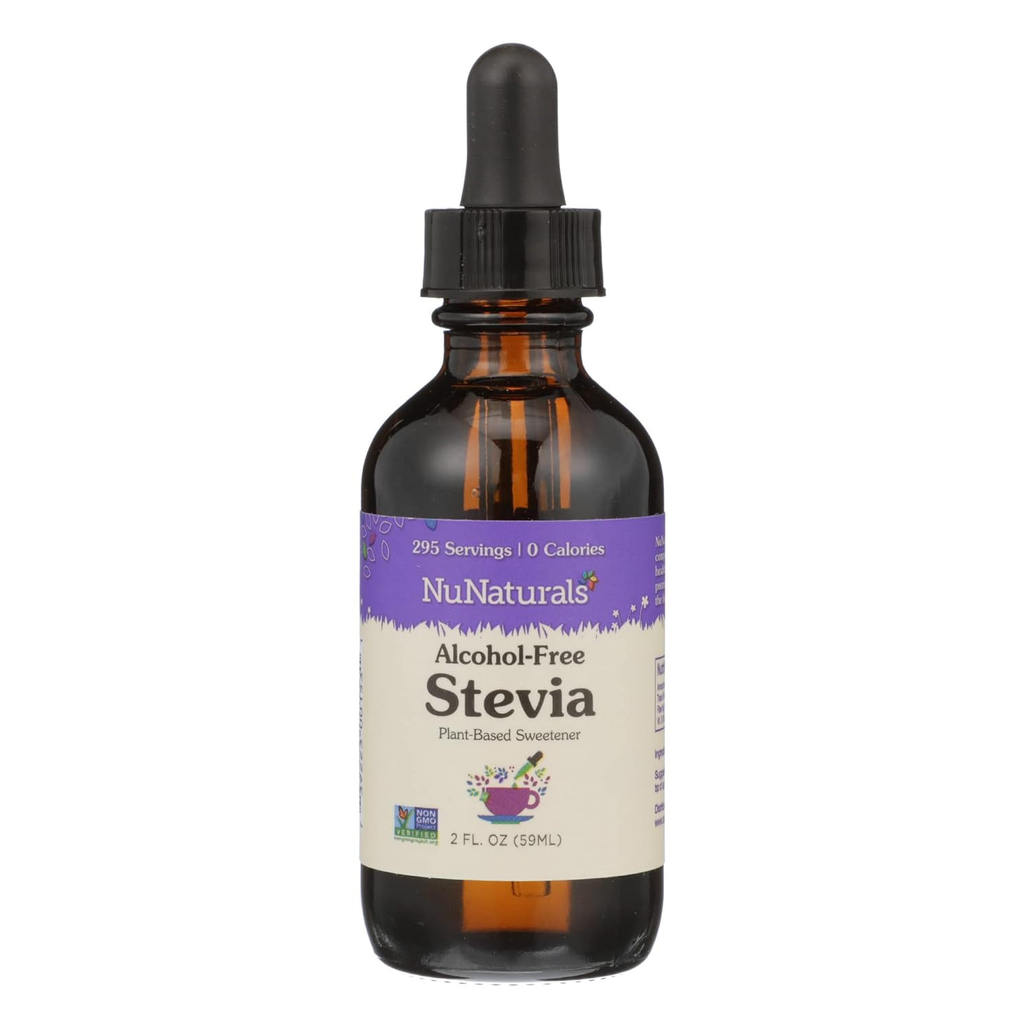 NuNaturals Alcohol Free Stevia 2 oz Bottle with Dropper USA Seller