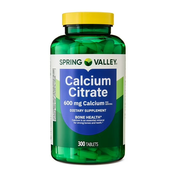 Spring Valley Calcium Citrate Tablets Dietary Supplement 600 Mg 300 Count