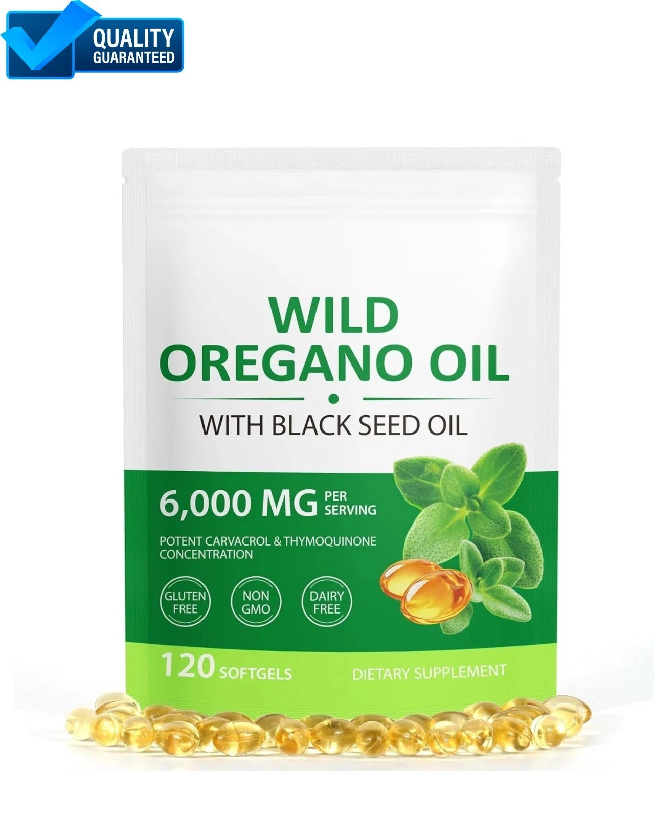 Resilia Oil Of Oregano With Black Seed Oil 6,000MG