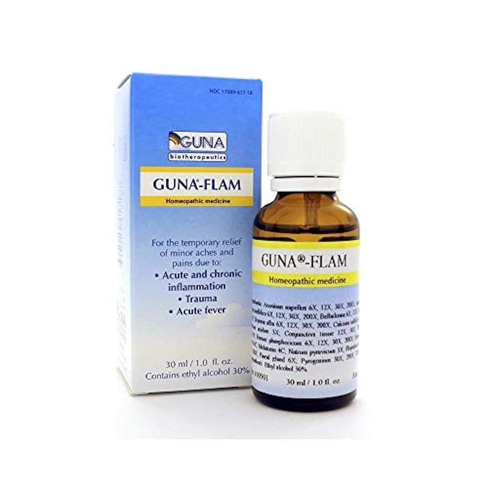 Guna Flam Homeopathic temporary relief of acute fever, minor aches and pains, du