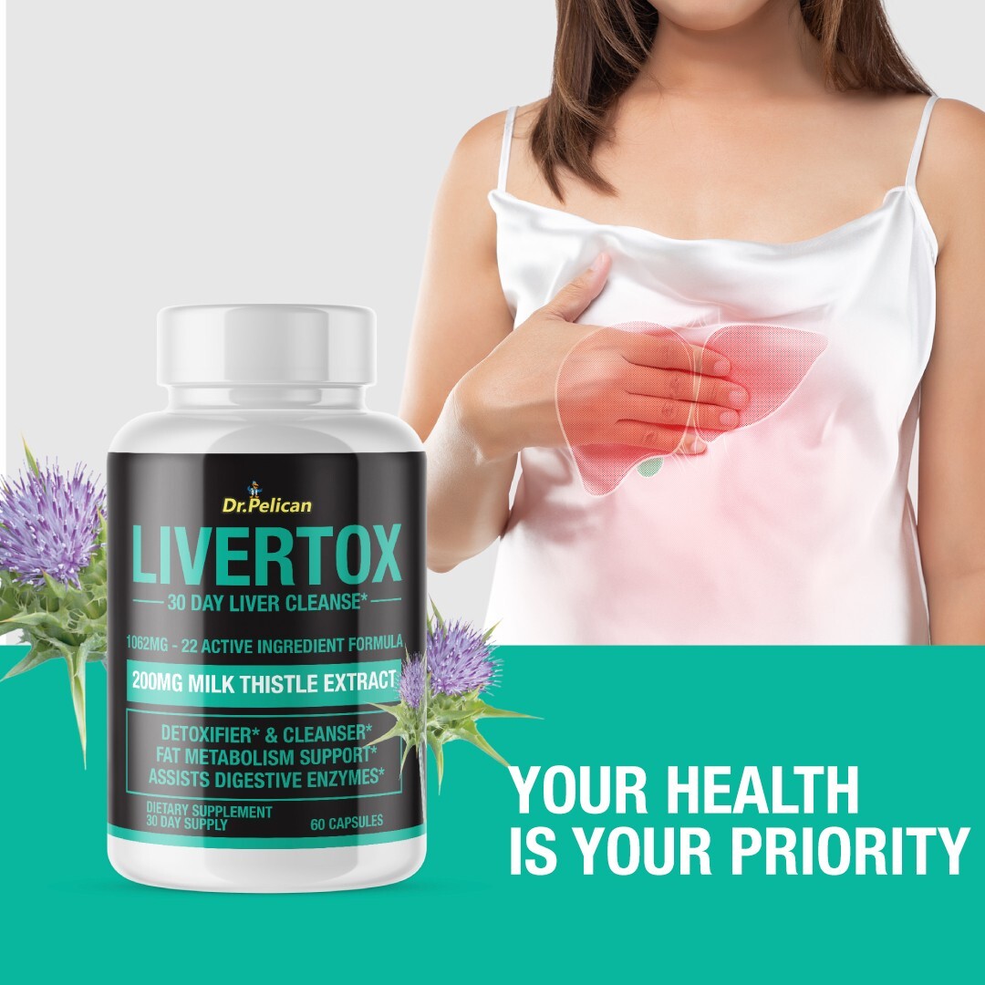 Livertox- Liver Support- 12 Bottles- 720 Capsules