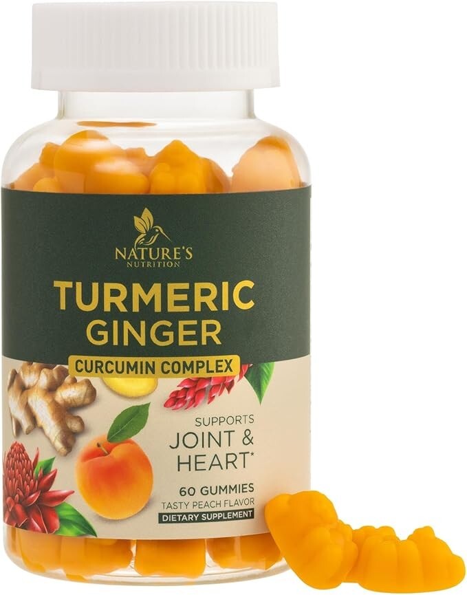 Turmeric Gummies Extra Strength Chewable Joint Support Gummy, High Absorption