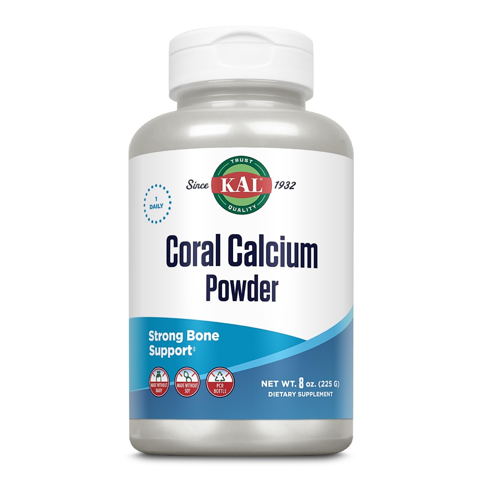 Coral Calcium Powder 1000mg, Unflavored, 8oz – Dietary Supplement for Bone Healt