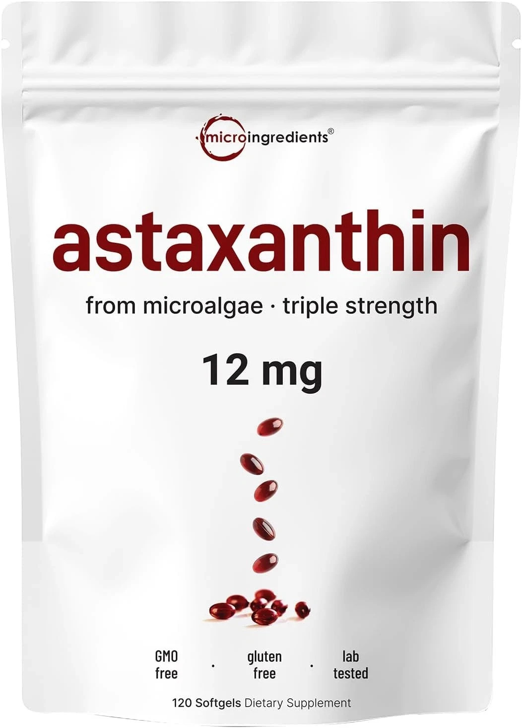 Astaxanthin 12mg Antioxidant Supplements latest Microalgae Eye Joint Skin Health